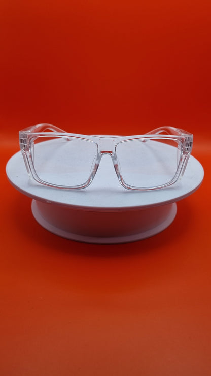 SAFETY GLASSES (CLEAR FRAME AND LENS)